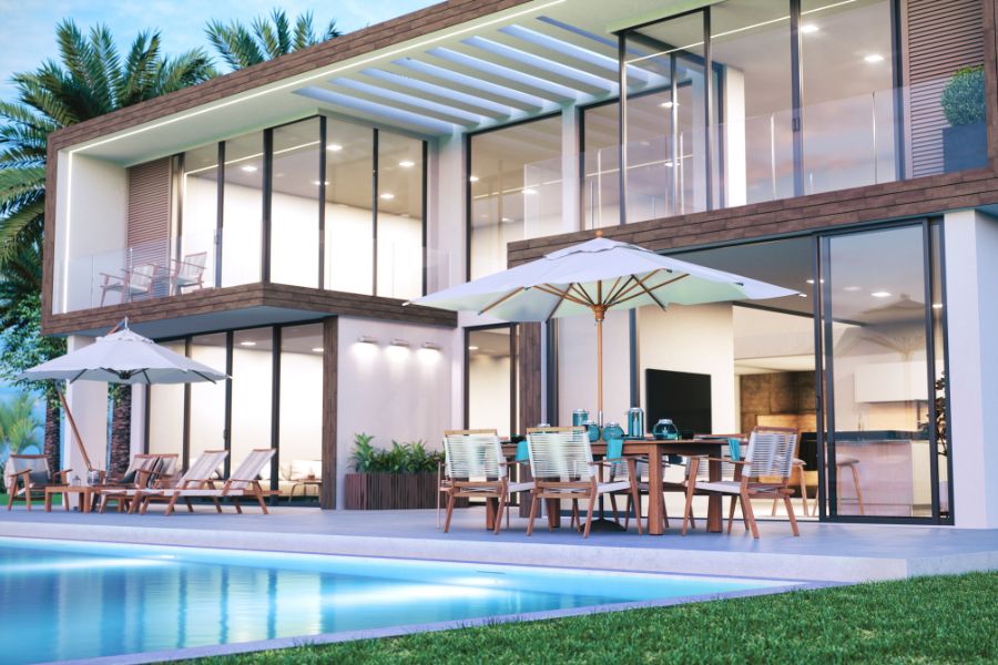 chalet con piscina